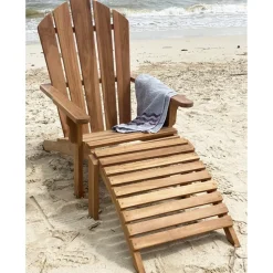 Däckstol med fotpall teak - Saltö + Träolja för möbler