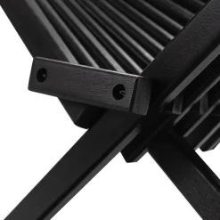 Däckstol svart med nackkudde