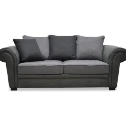 Delux 2-sits soffa med kuvertkuddar - Grå/Antracit/Vintage