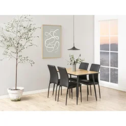 Demina matstol - Svart PU