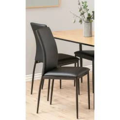Demina matstol - Svart PU