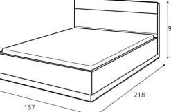 Dentro säng med förvaring 160 x 200 cm - Vit/ek