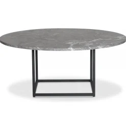 Dexter runt soffbord Ø120 cm - Metall / Grå Betano marmor