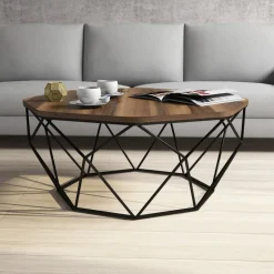 Diamond soffbord 90 x 90 cm - Valnöt