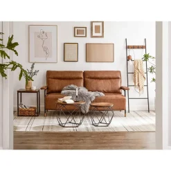 Didrik soffbord, 2 st, Ø40/50 cm - Brun/svart