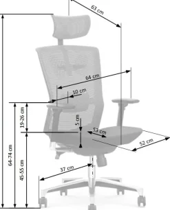 Dionne kontorsstol - Svart/grå