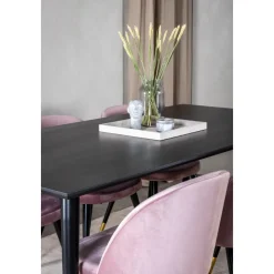 Dipp matbord 180 x 90 cm - Svart