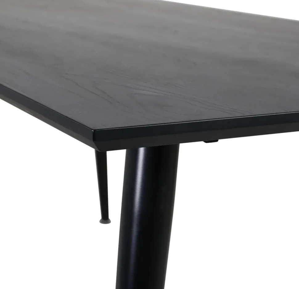 Dipp matbord 180x90 cm - Svartbetsad ekfanér + Fläckborttagare för möbler