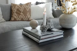 Dipp soffbord 120x60 cm - Svart/mässing