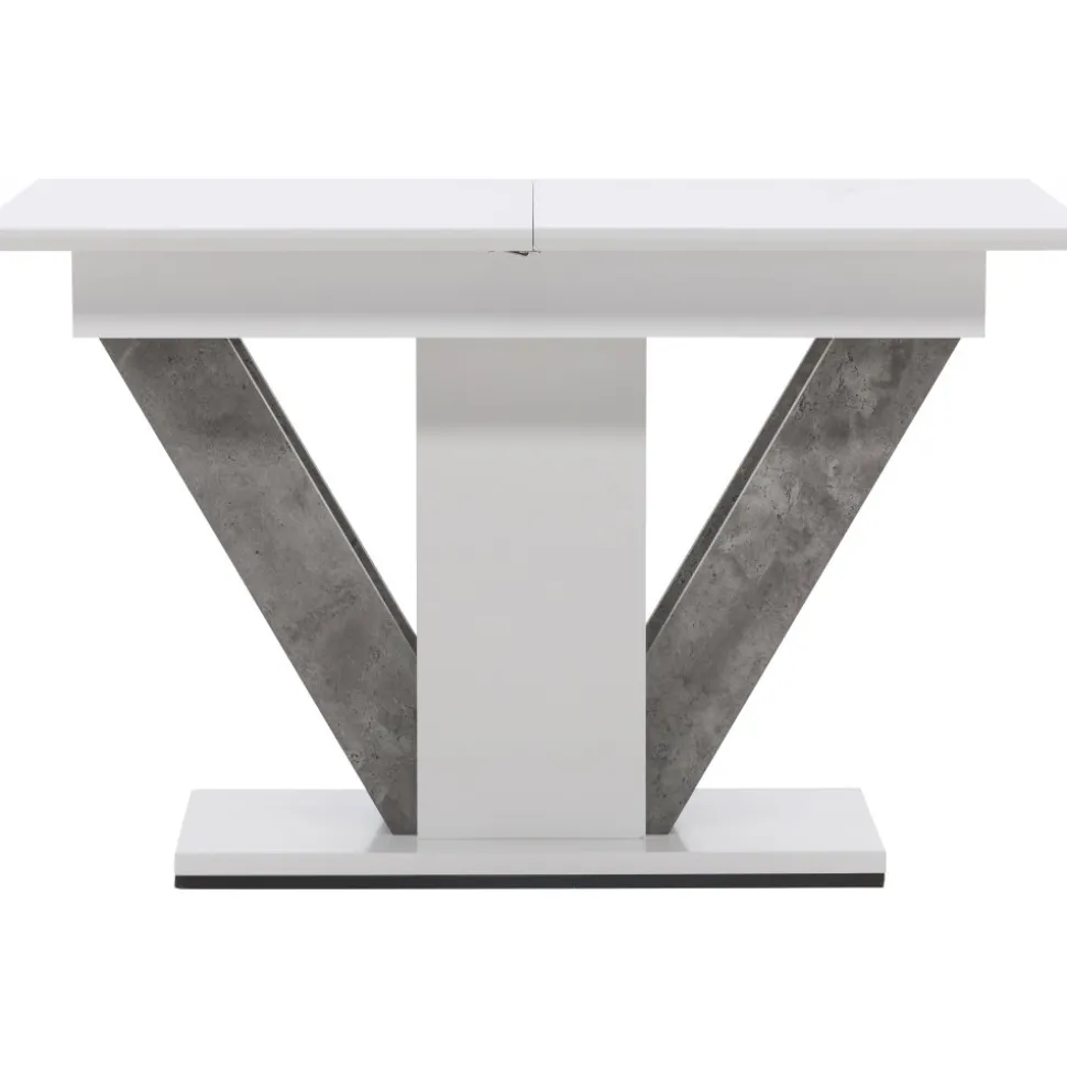 Disa matbord 120-160 x 80 cm - Grå/vit