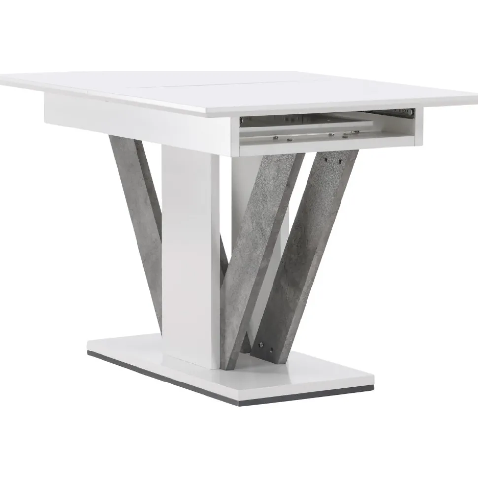 Disa matbord 120-160 x 80 cm - Grå/vit