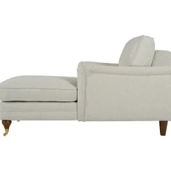 Divanfåtölj vit bouclé - Howard