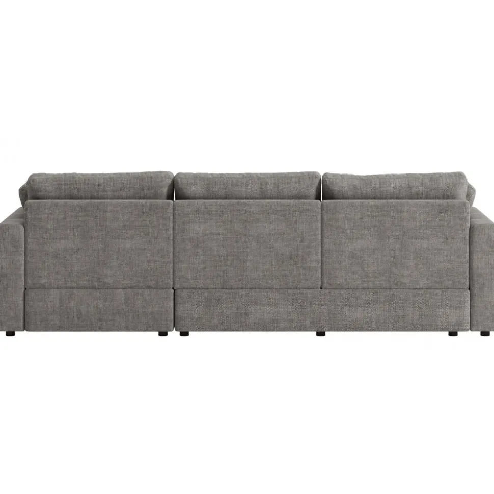 Divansoffa Falkenberg grå 296 cm vändbar divan + Möbeltassar