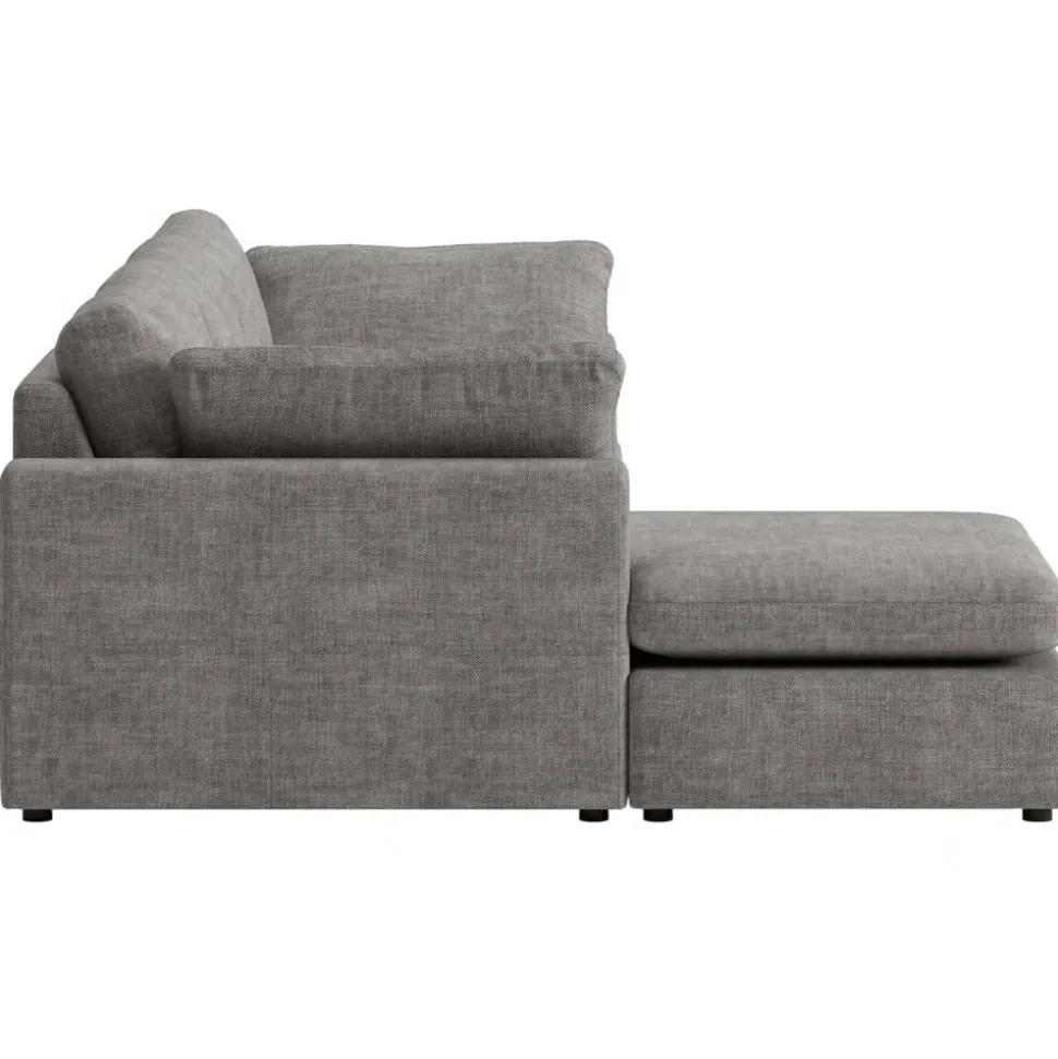 Divansoffa Falkenberg grå 296 cm vändbar divan + Möbeltassar