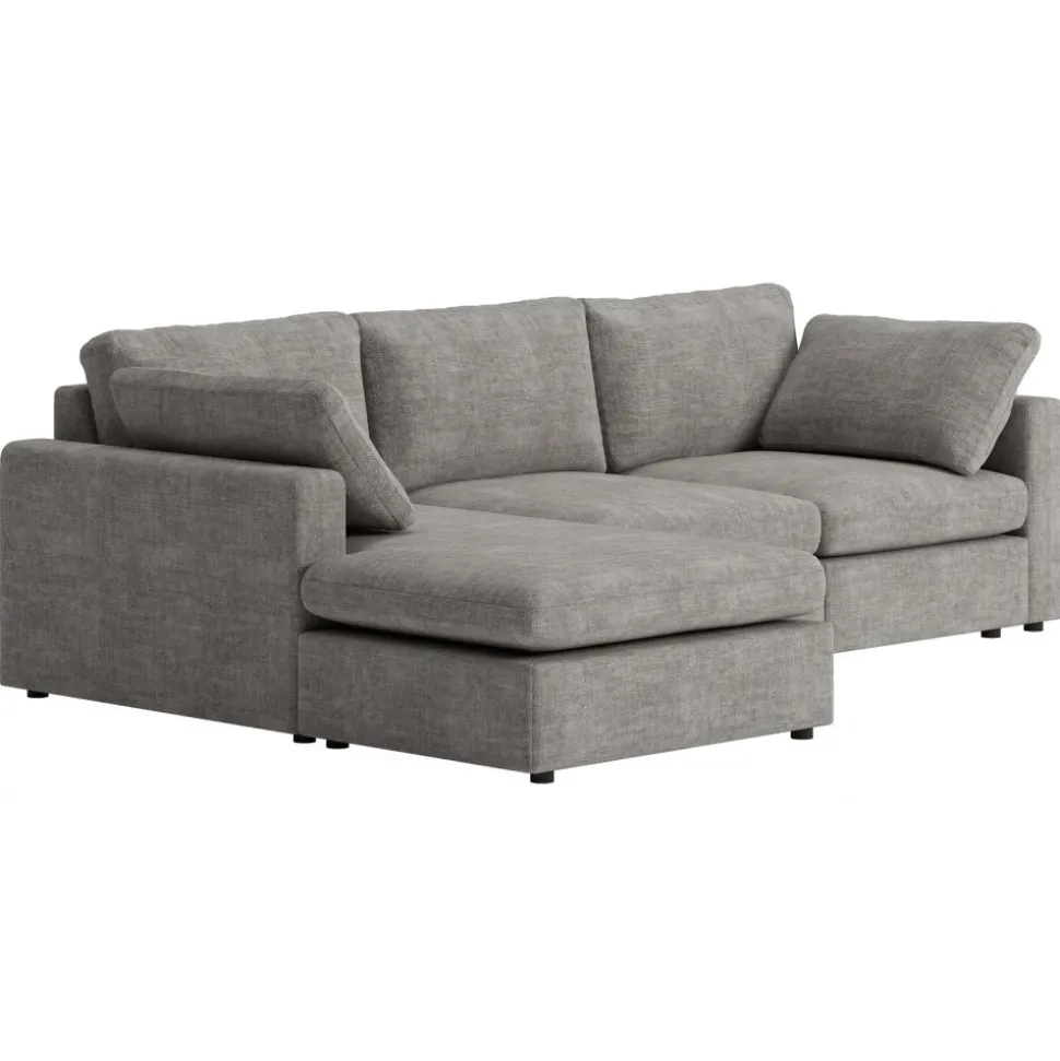 Divansoffa Falkenberg grå 296 cm vändbar divan