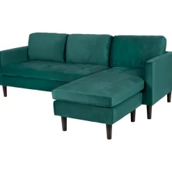 Divansoffa grön 218 cm bred