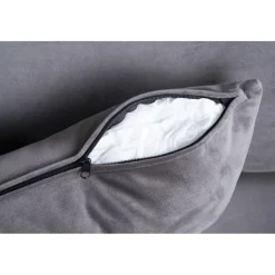 Divansoffa i grått sammet - Copenhagen + Textilrengöring för möbler