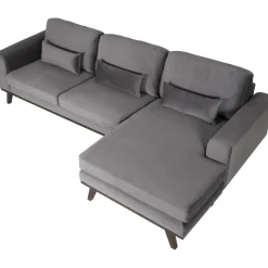 Divansoffa i grått sammet - Copenhagen + Textilrengöring för möbler