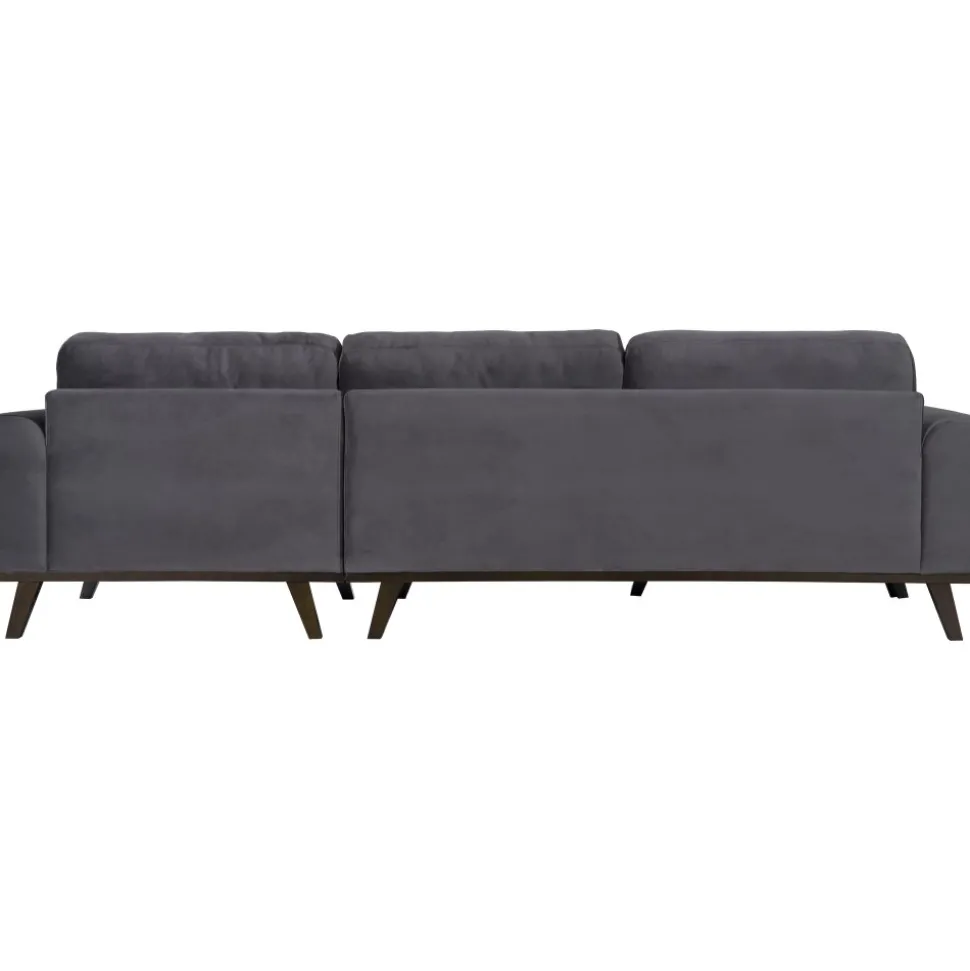 Divansoffa i grått sammet - Copenhagen + Textilrengöring för möbler