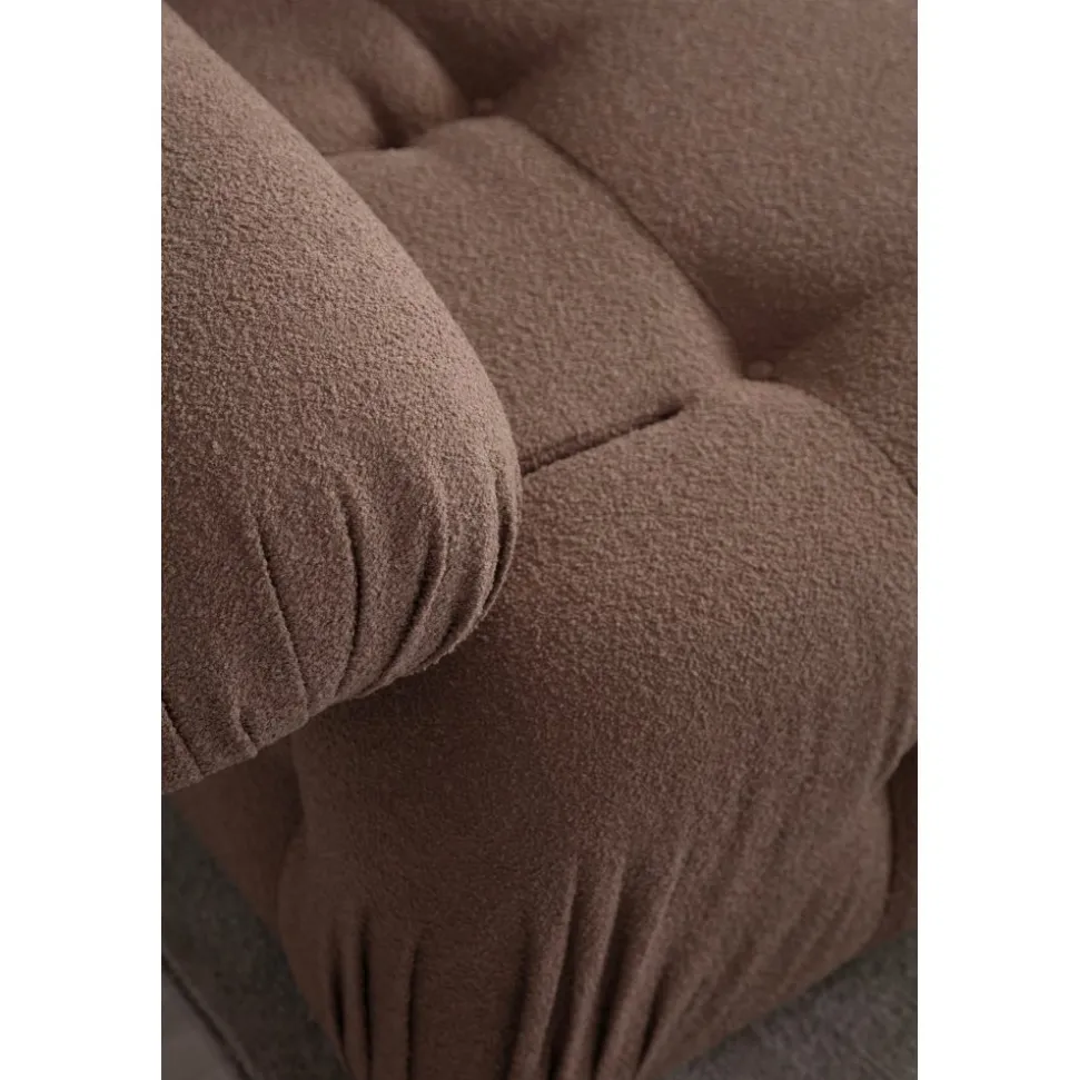 Doblo 2-sits soffa i bouclè - Brun Cappuccino