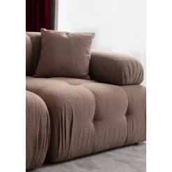 Doblo 2-sits soffa i bouclè - Brun Cappuccino