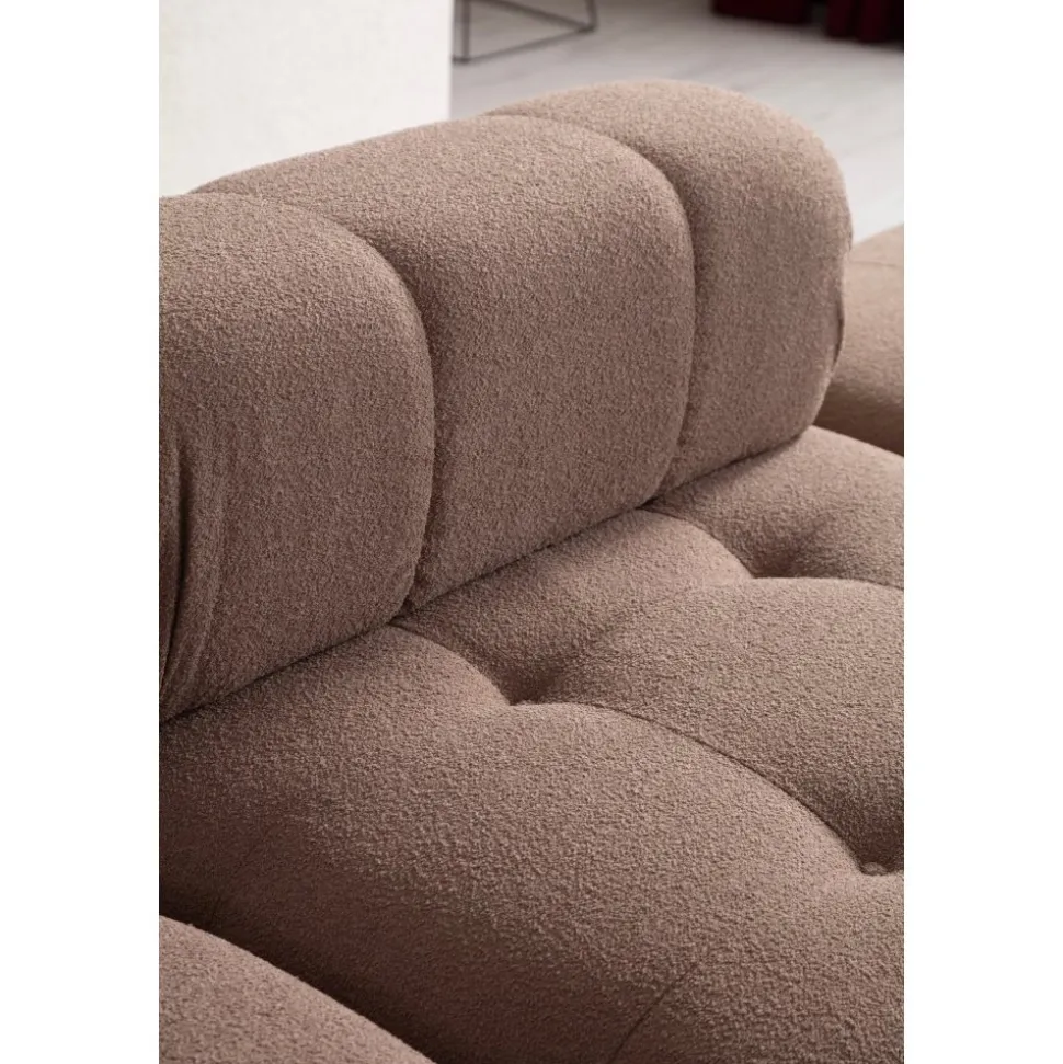 Doblo 2-sits soffa i bouclè - Brun Cappuccino