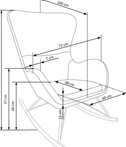 Doro gungstol - Gräddvit/svart