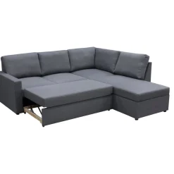 Dream hörnsoffa bäddsoffa med förvaring - Mörkgrå