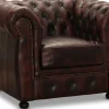 Dublin Chesterfield fåtölj Oxblod läder + Textilrengöring för möbler