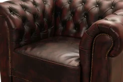 Dublin Chesterfield fåtölj Oxblod läder