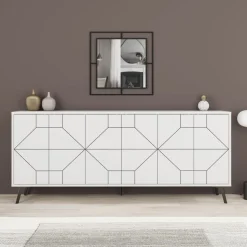 Dune skänk 184 cm - Vit