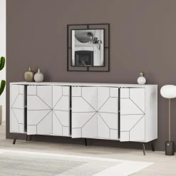 Dune skänk 184 cm - Vit