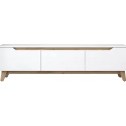 Duno TV-bänk Vit/valnöt