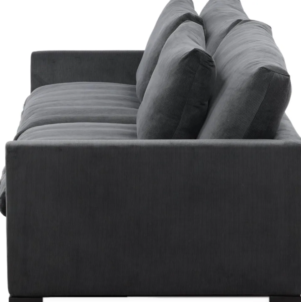 Durham 3-sits soffa - Mörkgrå