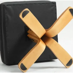 Duva reclinerfåtölj med fotpall i svart PU med bruna ben + Möbeltassar