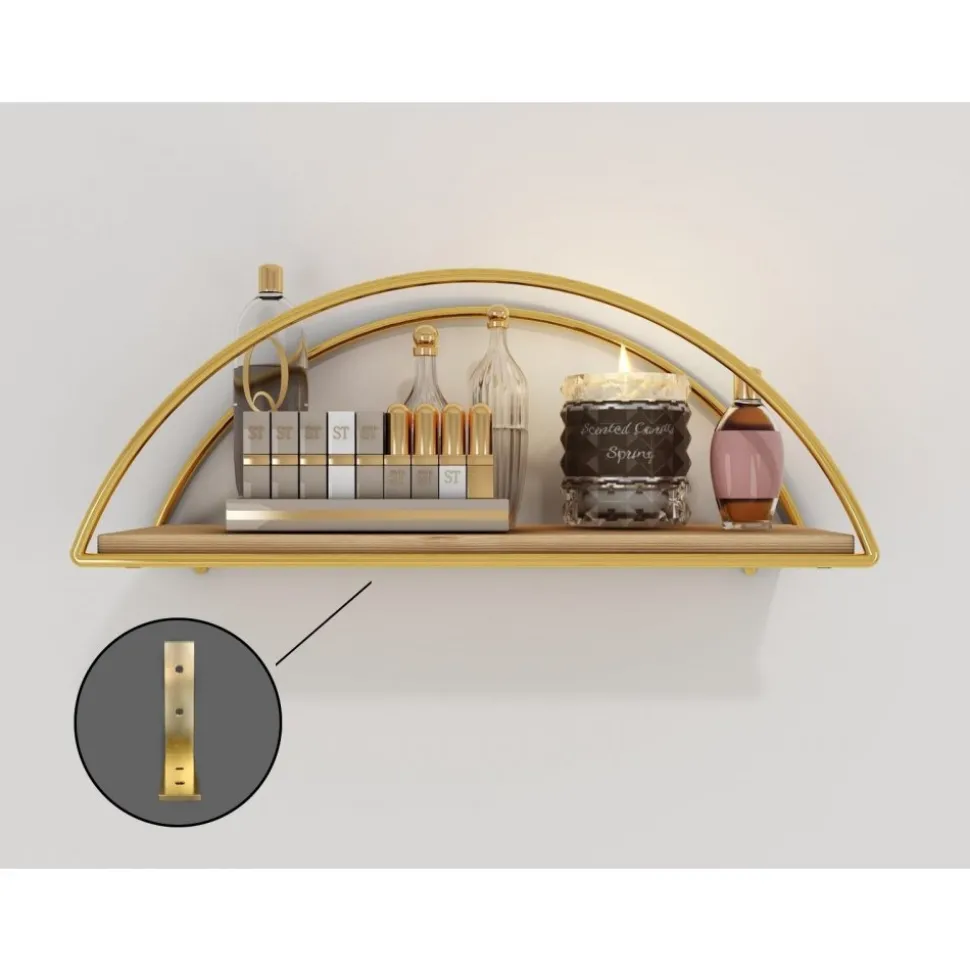 Duvar vägghylla - Guld/brun