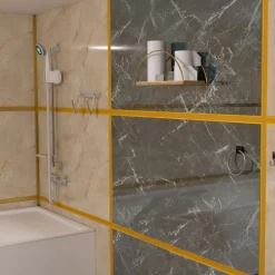 Duvar vägghylla - Guld/brun