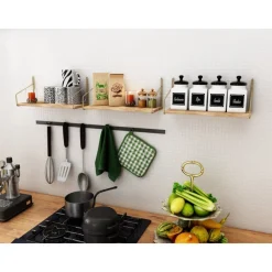 Duverney vägghylla - Guld/brun