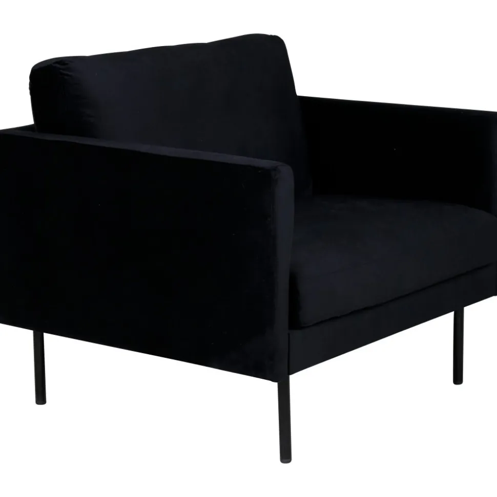Eden fåtölj - Svart sammet