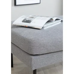 Eden sittpuff - Stålgrå tyg