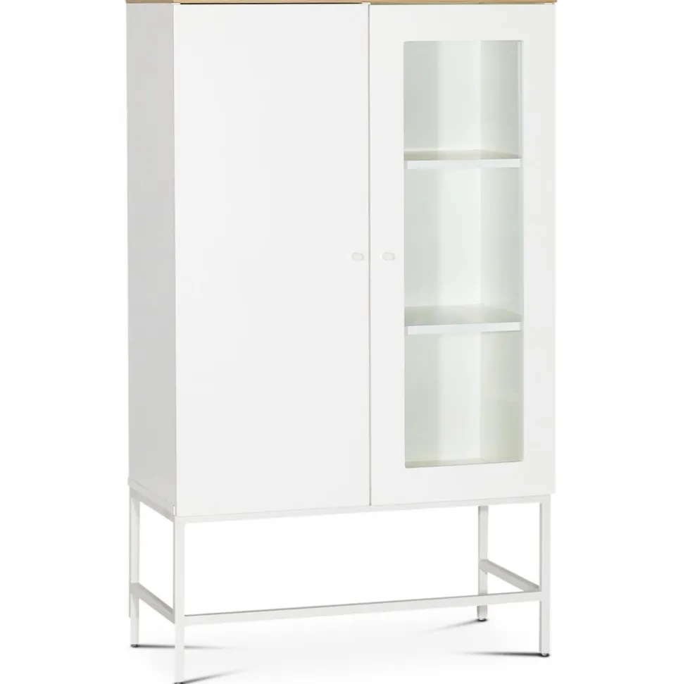 Edge highboard - Vit högtryckslaminat (HPL) + Möbeltassar