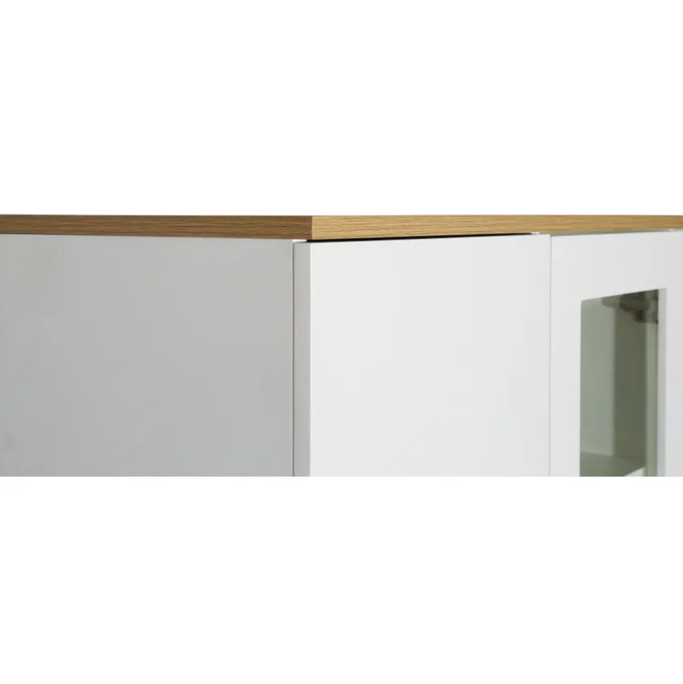 Edge highboard - Vit högtryckslaminat (HPL)