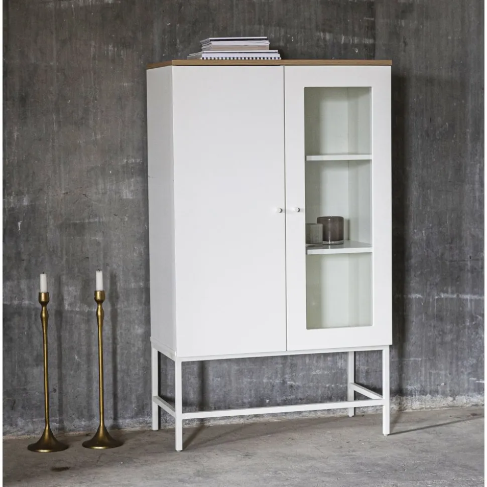 Edge highboard - Vit högtryckslaminat (HPL)