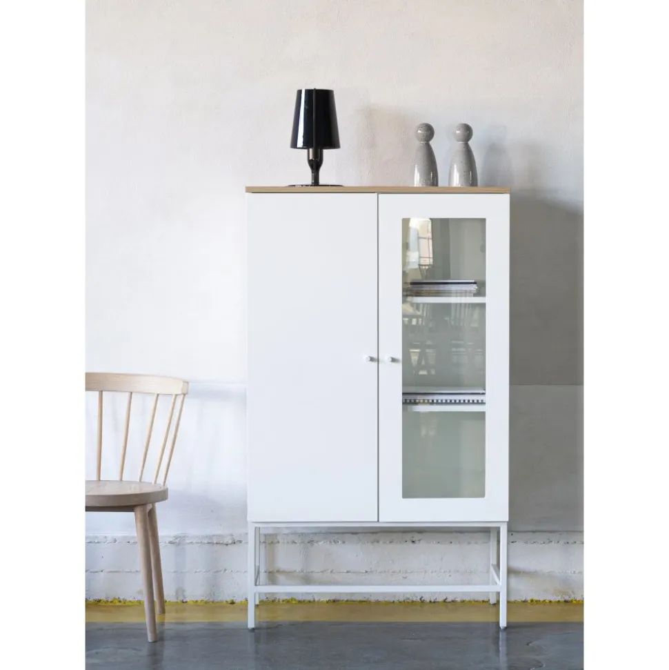 Edge highboard - Vit högtryckslaminat (HPL)