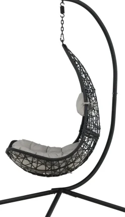 Edinburgh hängstol - Svart + Textilskydd för utemöbler