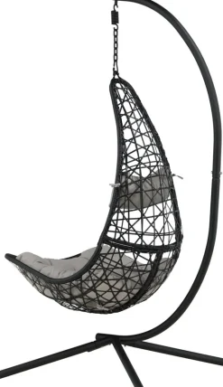Edinburgh hängstol - Svart + Textilskydd för utemöbler