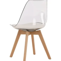 Edvin matstol - Vit/björk