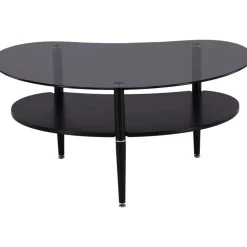 Egg bord 101 x 80 cm - Svart/Grå