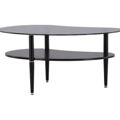 Egg bord 101 x 80 cm - Svart/Grå