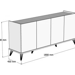 Elegante skänk - Valnöt